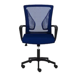 Cooper Mesh Tilting Office Chair in Blue with Adjustable Arms