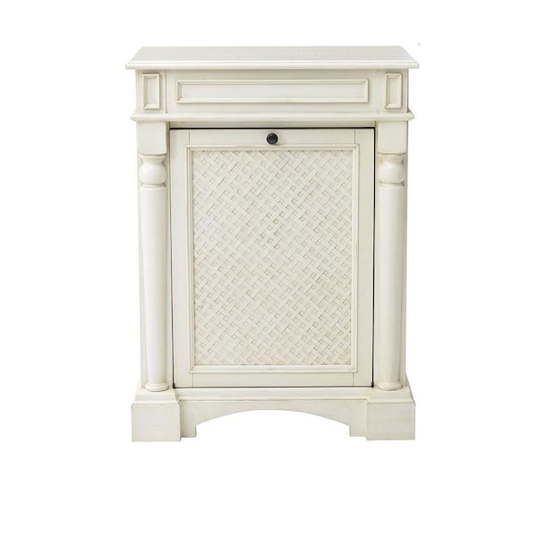 Home Decorators Collection Palermo Tilt-Out Hamper in White
