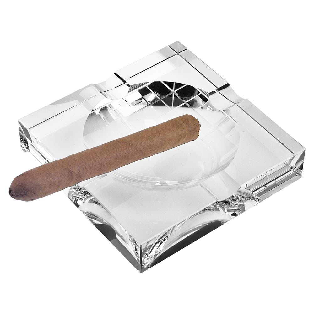 Visol Ramses 7 in. Heavy-duty Crystal Cigar Ashtray with 4 Cigar Rests  VASH321 - The Home Depot