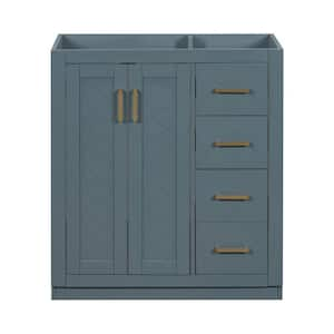 30 in. W x 17 in. D x 33 in. H Bath Vanity Cabinet without Top in Navy Blue