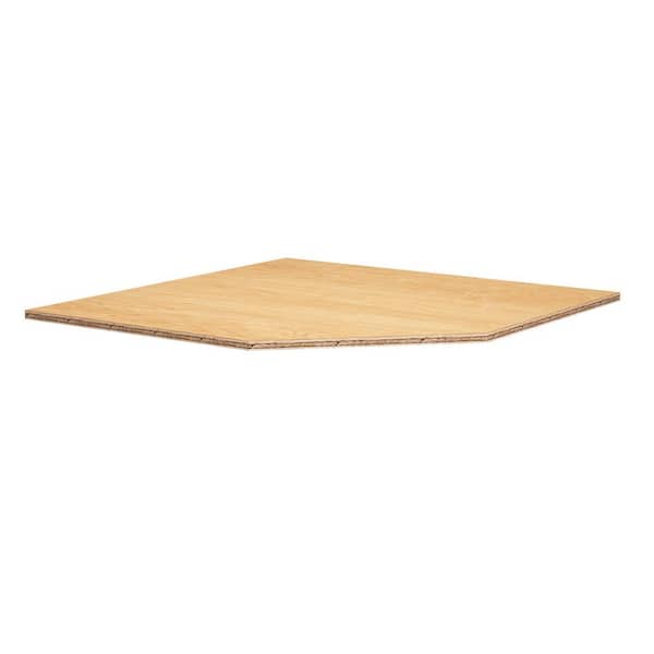 QuickShip Cottage 36 in. W x 23.25 in. D x 0.75 in. H Plywood Corner Diagonal Sink Bottom in Fieldstone