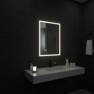 22 in. W x 30 in. H Rectangular Frameless LED Wall Bathroom Vanity Mirror