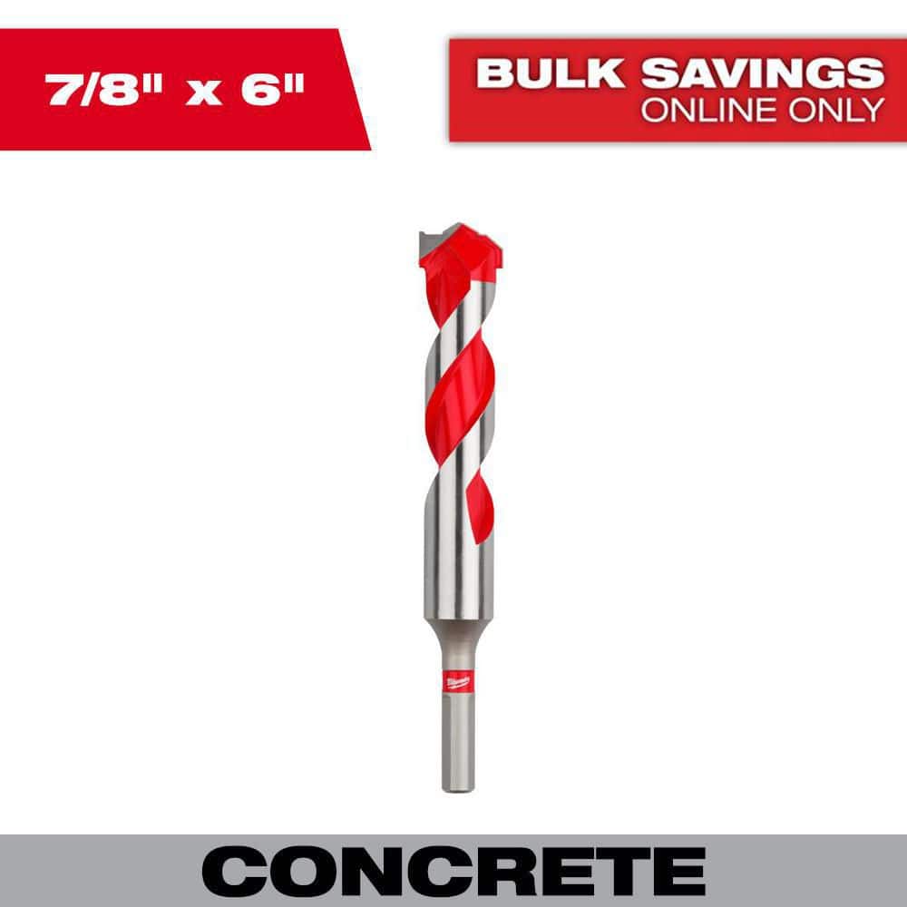 7/8 in. x 4 in. x 6 in. Carbide Hammer Drill Bit for Concrete, Stone and Masonry Drilling price history on PriceWatchPro