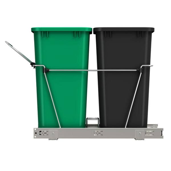 Large Double Kitchen Garbage Trash Can Cabinet — Rickle.