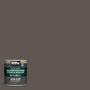 8 oz. #N140-7 Timber Brown Solid Color Waterproofing Exterior Wood Stain and Sealer Sample