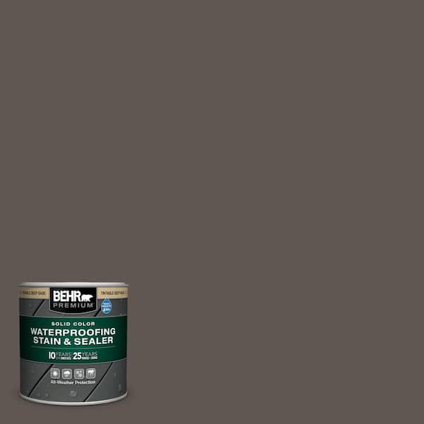 8 oz. #N140-7 Timber Brown Solid Color Waterproofing Exterior Wood Stain and Sealer Sample