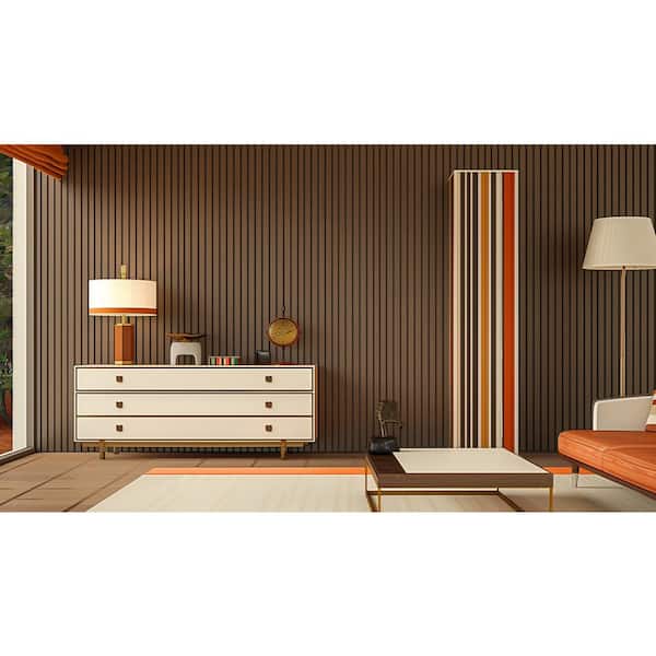 Ejoy 93 in. x 6 in. x 0.8 in. Solid Wood Wall Cladding Siding