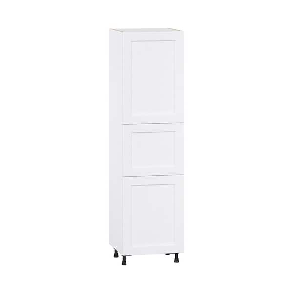 J COLLECTION Wallace Painted Warm White Shaker Assembled Pantry Kitchen Cabinet with 5 Shelves (24 in. W x 89.5 in. H x 24 in. D)