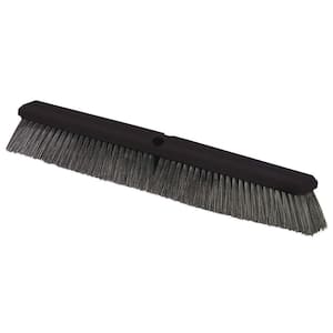 24 in. Polypropylene Bristled Fine/Medium Sweep Broom Bristle in Black (12-Case)