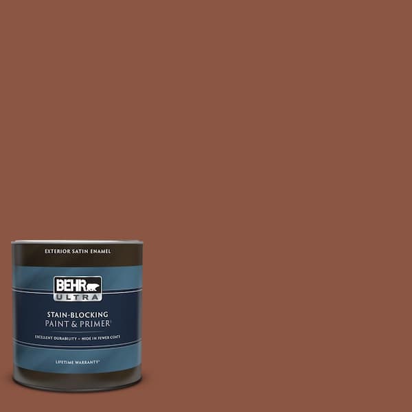 BEHR ULTRA 1 qt. S1807 True Copper Satin Enamel Exterior Paint