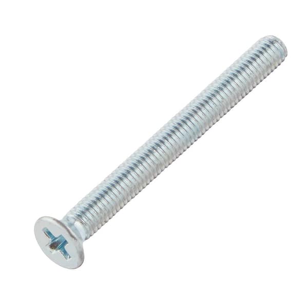 M3-0.5x30mm Zinc Flat Head Phillips Drive Machine Screw 2-Pieces