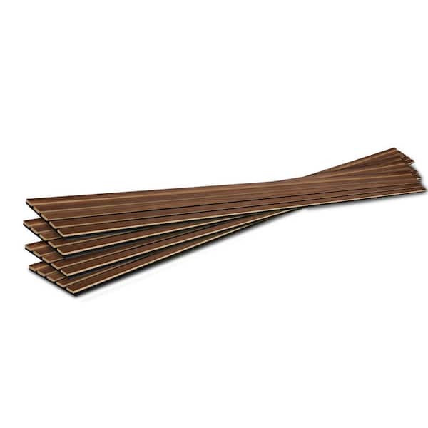 Walnut Wood Slat Acoustic Panels for Stylish Decor and Noise Reduction, 3D Textured Panel for Ceiling and Wall