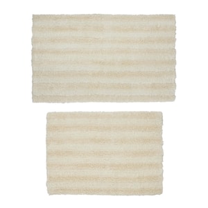 Cannon 2-Piece Ivory Bath Rug (17 in. x 24 in. and 21 in. x 34 in.)