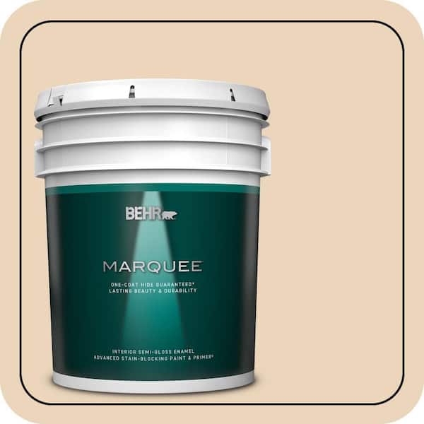 BEHR MARQUEE 5 gal. #ECC-52-1 Nevada Sand Semi-Gloss Enamel Interior Paint & Primer