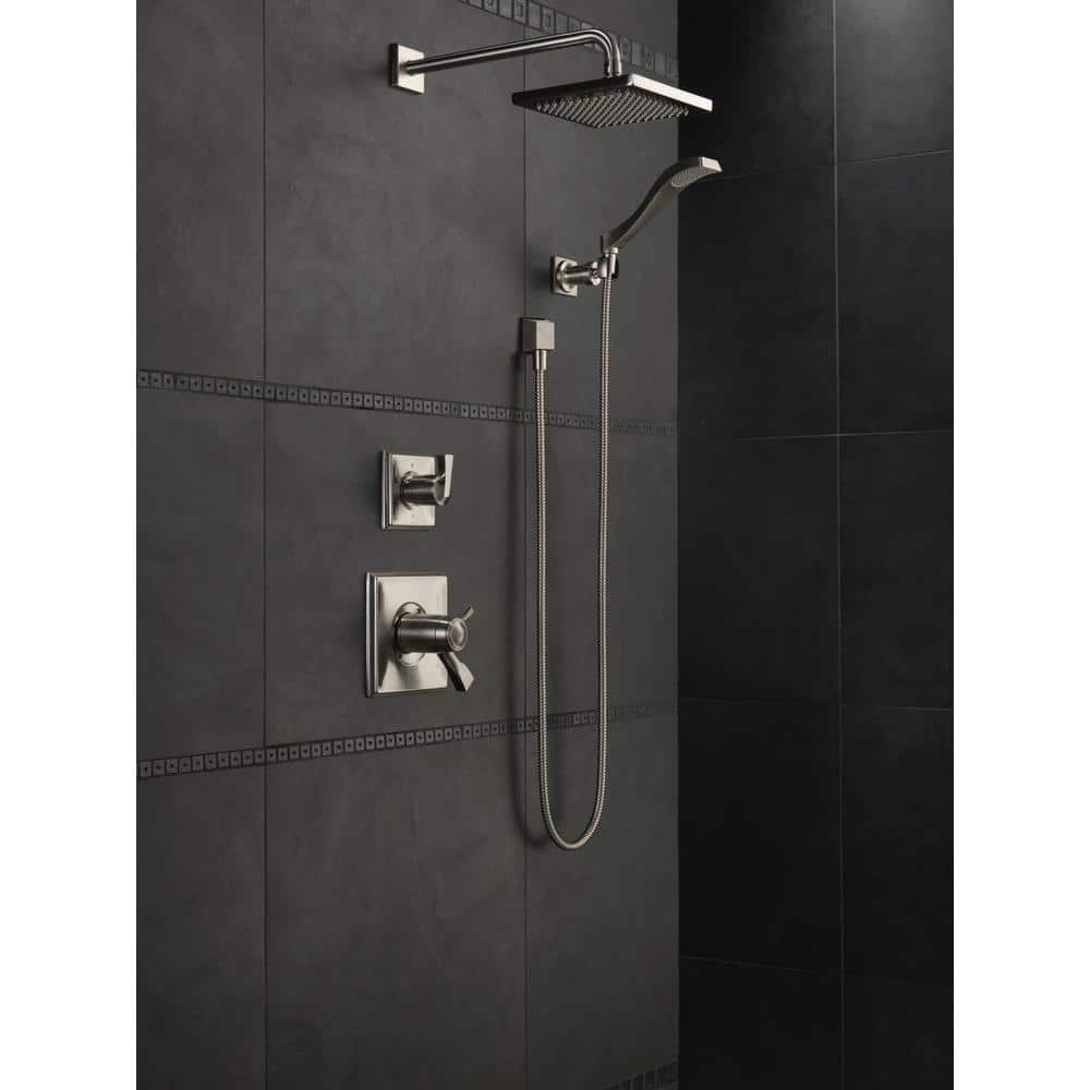 Stainless Steel Square Rain Shower Head with Touch-Clean Nozzles