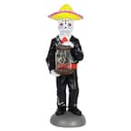 Day of the Dead Man with LED Sparkle Jar Garden Statue