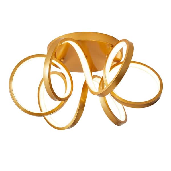 aiwen Modern 19.7 in. 1-Light Creative Design 40-Watt LED Flush Mount Ceiling Lighting