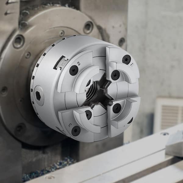 KP2-3/4 Lathe Chuck, 4-Jaw 2. 75in. Diameter, Metal Lathe Chuck Turning Machine Accessories, Self-centering Tool, Lathe