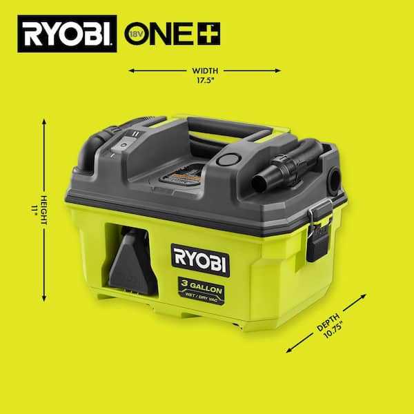 18V ONE+ LINK™ 3 GALLON WET/DRY VACUUM KIT - RYOBI Tools