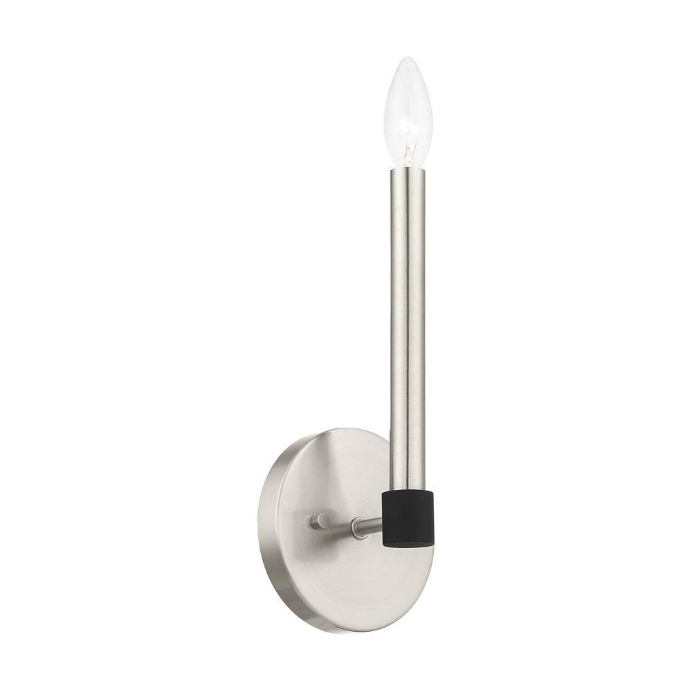 Karlstad Brushed Nickel Satin Brass 1-Light Wall Sconce
