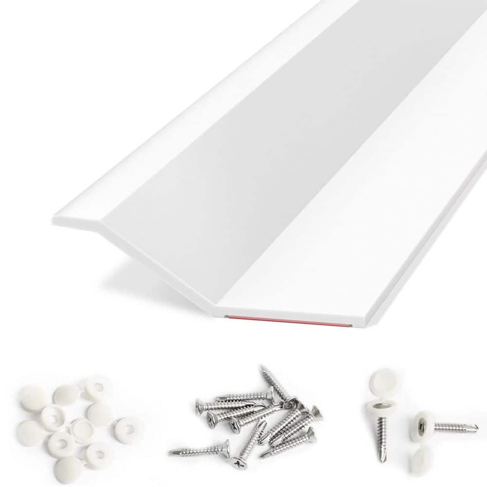 40 ft. Universal TPE Garage Door Seal Top and Sides Weatherproofing Trim with Nails and Lids White Edging price history on PriceWatchPro