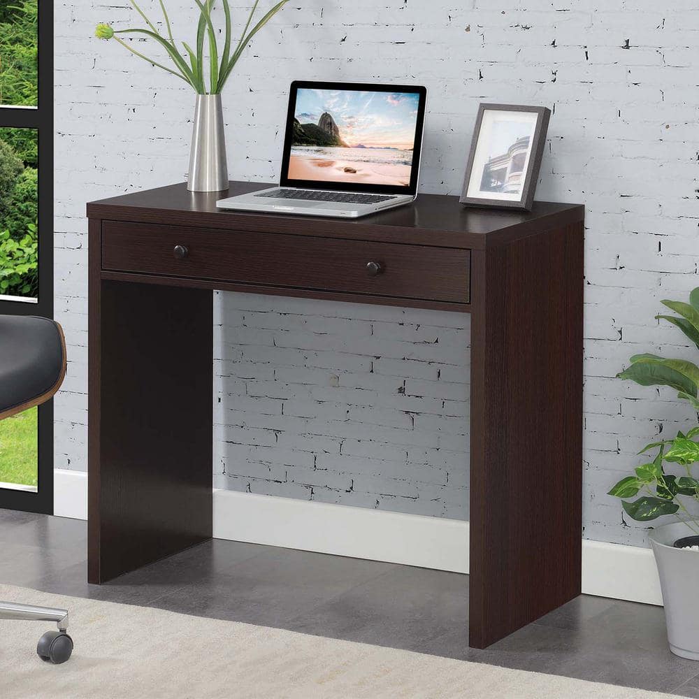 Espresso 36" Contemporary Home Office Desk with Drawer