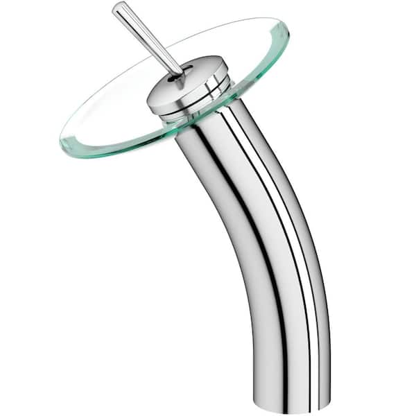 VIGO Waterfall Single Handle Single Hole Bathroom Vessel Faucet in Chrome
