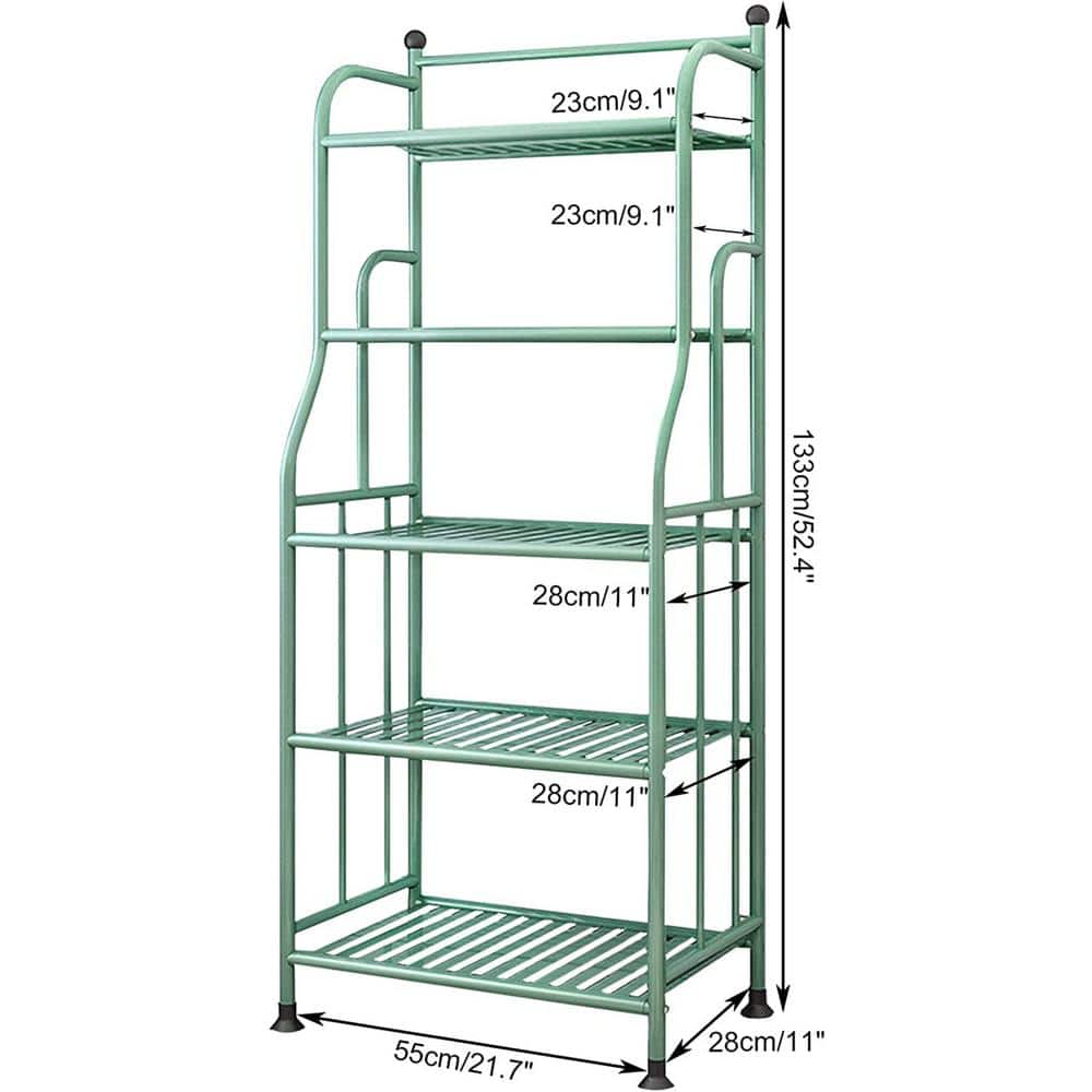 Green Metal 5-Tier Indoor/Outdoor Plant and Storage Shelf