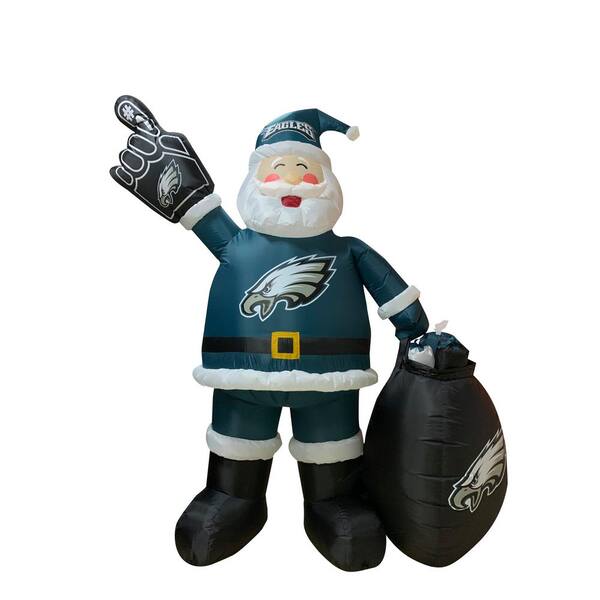 logobrands 7 ft. Philadelphia Eagles Santa Inflatable 620287 - The