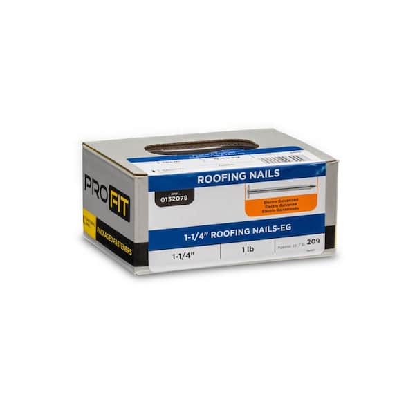 1-1/4 in. Electro-Galvanized Roofing Nail 1 lb. (209-Count)