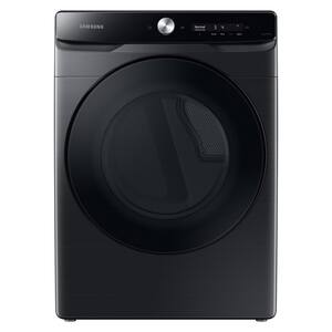 7.5 cu. ft. Smart Stackable Vented Electric Dryer with Smart Dial and Super Speed Dry in Brushed Black