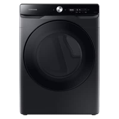 7.5 cu. ft. Stackable Vented Gas Dryer with Smart Dial and Super Speed Dry in Brushed Black