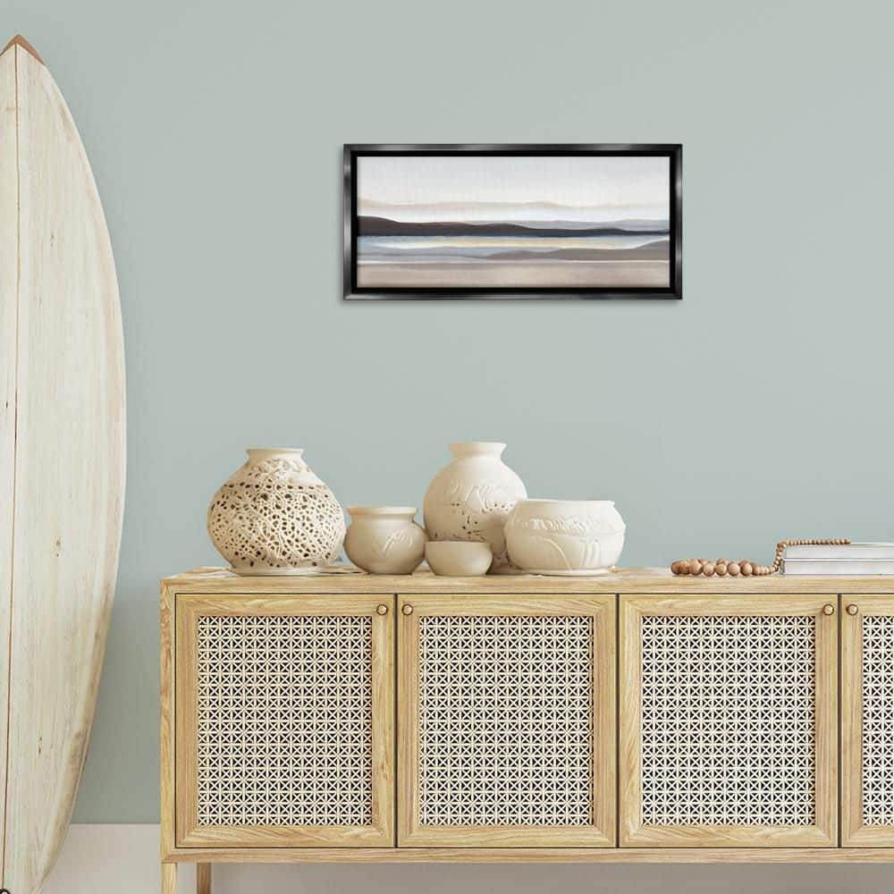Fade Neutral Desert Scenery by Charity Henderson Black Floater Frame Nature Graphic Art Print 14 in. x 31 in. price history on PriceWatchPro