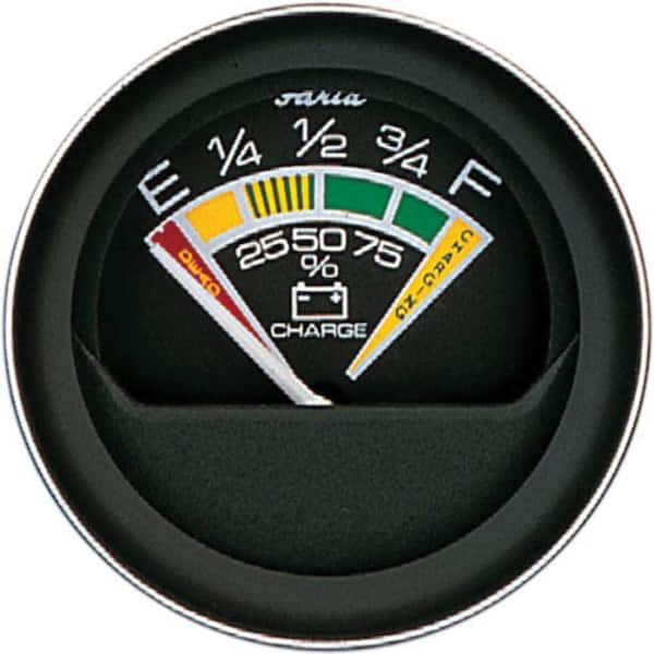Faria Coral Battery Condition Indicator (12 VDC) - 2 in., Black