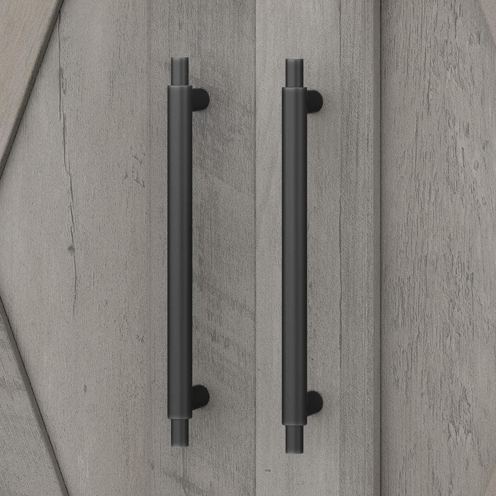 Driftwood Gray Distressed Laminate Bathroom Wall Cabinet with X-Pattern Doors