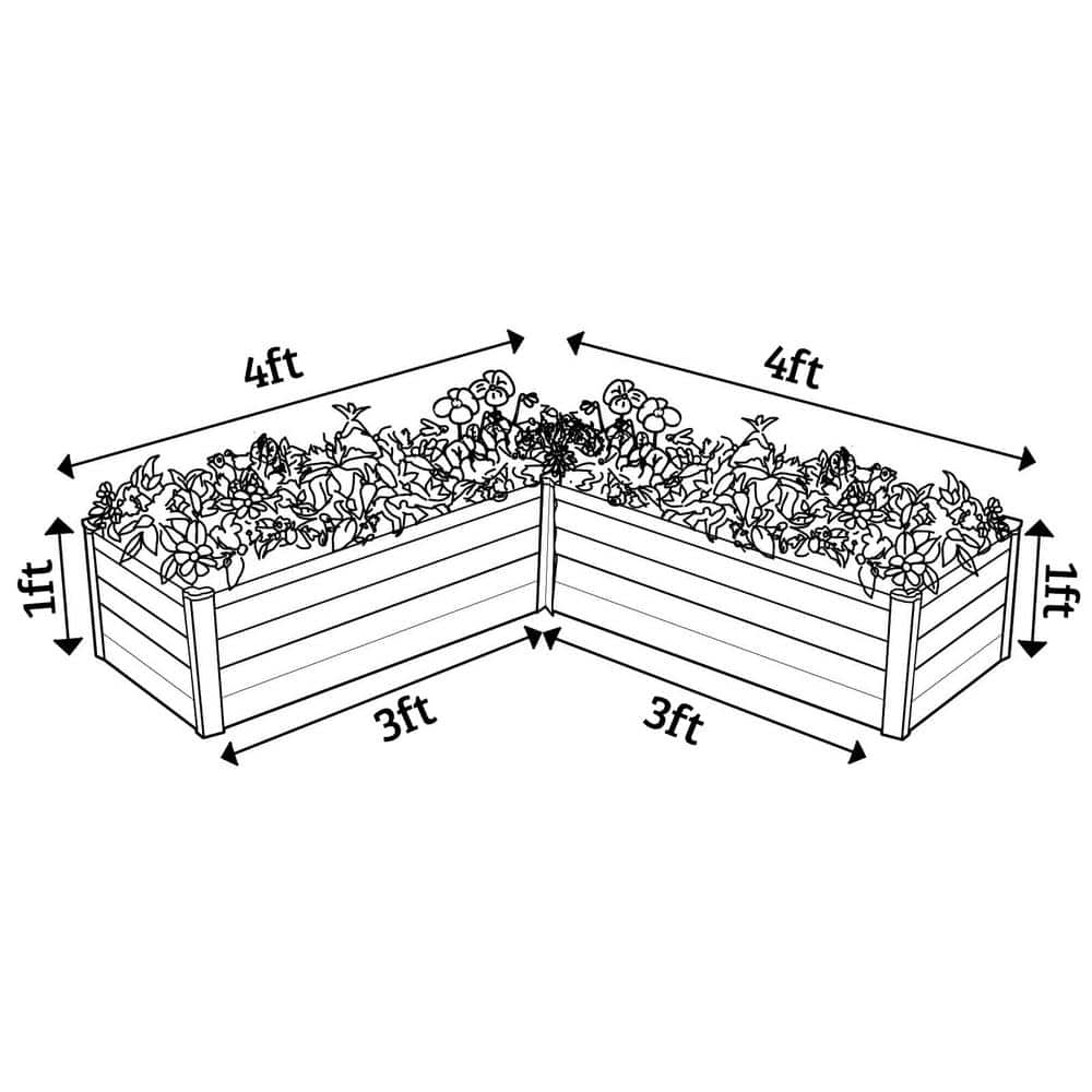 Hakea 4' x 4' Galvanized Steel Raised Garden Bed