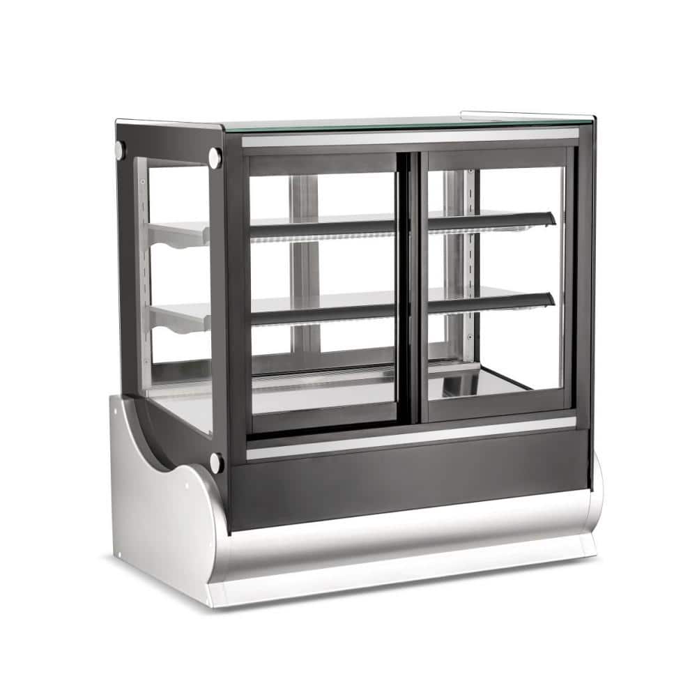 52 in. W 20 cu. ft. commercial Air Curtain open case cooler Merchandiser refrigerator in Black BLF1369wm