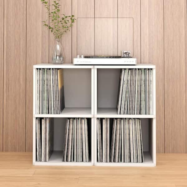 Way Basics zBoard White 2-Shelf Vinyl Record Storage and LP Record Album  Shelf WB-2LP-WE - The Home Depot