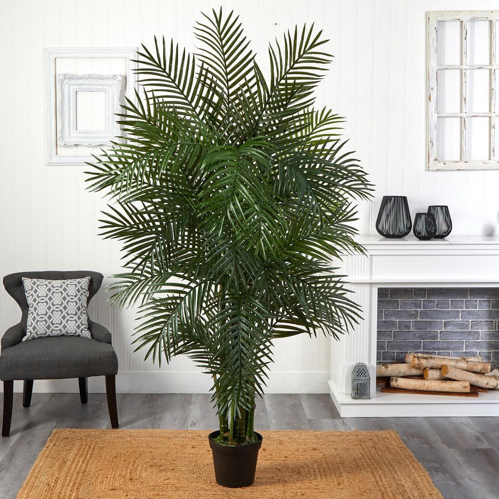 Nearly Natural 6.5ft UV Resistant Areca Palm in Pot