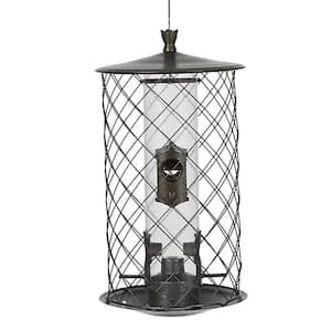 The Preserve Bird and Finch Wire Cage Bird Feeder (4-Ports)