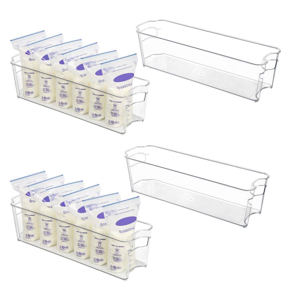 Minimalist 4 Pack Clear, BPA Free Lightweight Fridge Organizer with Built-in Side Handles, for Breast Milk, Baby Pouches price history on PriceWatchPro