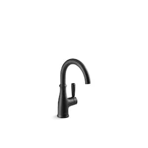 Traditional Single-Handle Beverage Faucet in Matte Black