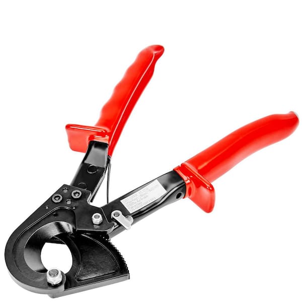 SKYSHALO Ratcheting Cable Cutter, 10 in. Strong Silicon-Manganese Spring Steel Blade to 240 sq. mm /473 MCM Electrical Wire