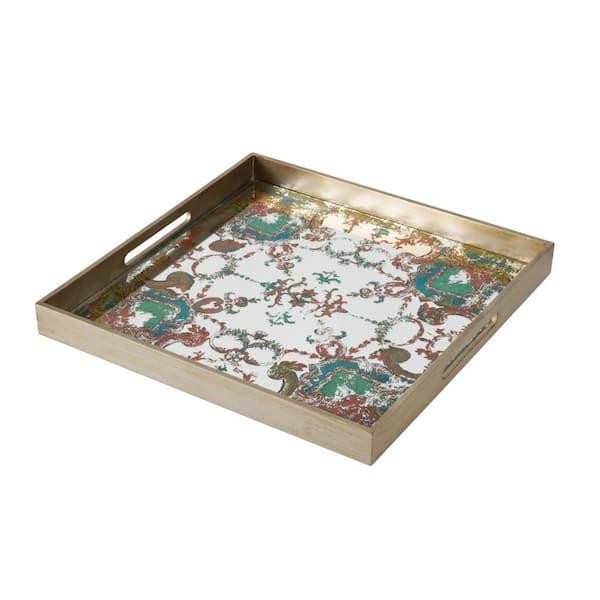 Benjara Gold Decorative Tray
