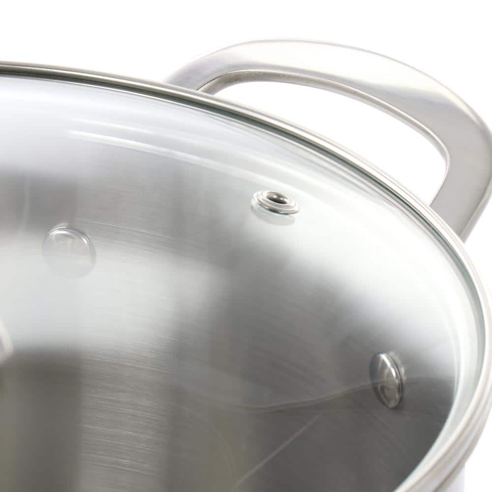 5 Quart Stainless Steel Dutch Oven with Vented Glass Lid