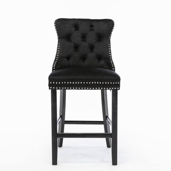 Velvet studded bar discount stools