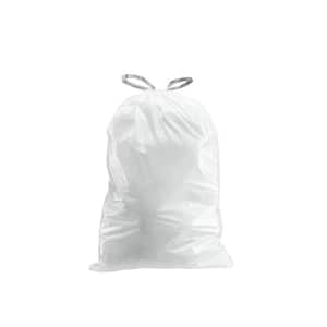 18.5 in. x 28 in. 8 Gal. to 9 Gal., White Drawstring Garbage Liners Simplehuman Code H Compatible 200-Count (2-Pack)