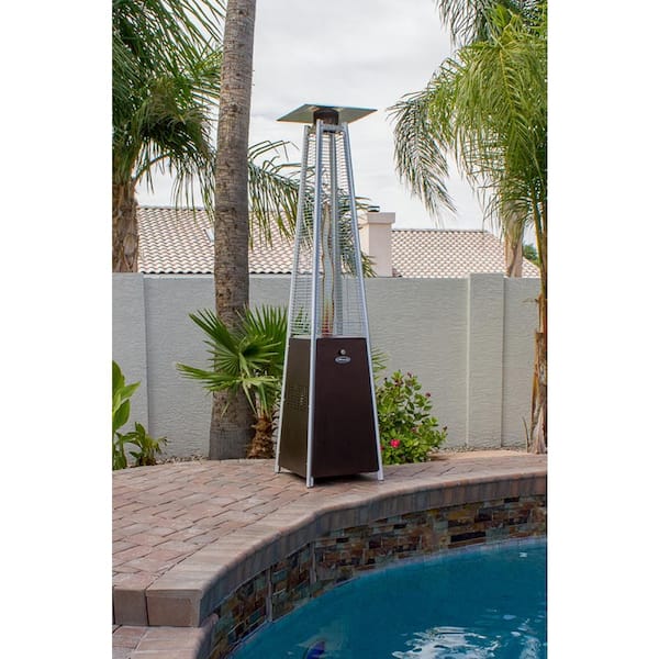 40,000 BTU Quartz Glass Tube Hammered Bronze Propane Patio Heater