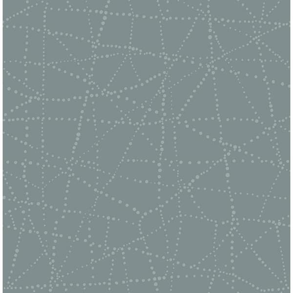 A-Street Prints Alcott Slate Blue Dotted Wallpaper Sample