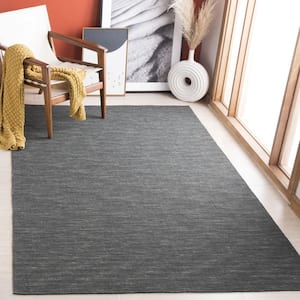 Kilim Charcoal/Grey Doormat 3 ft. x 5 ft. Solid Color Area Rug